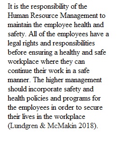 Employee Health and Safety
